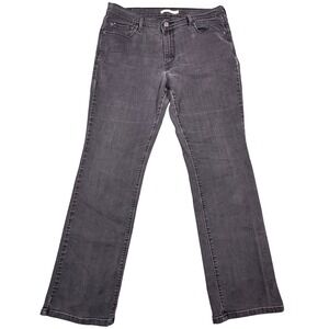 Levis 505 Straight Leg Jeans Womens 14‎ Faded Black Denim Mid Rise Classic Fit